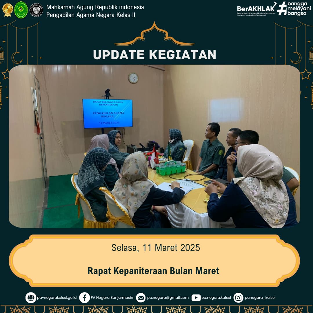 Rapat Internal Bagian Kepaniteraan Bulan Maret 2025